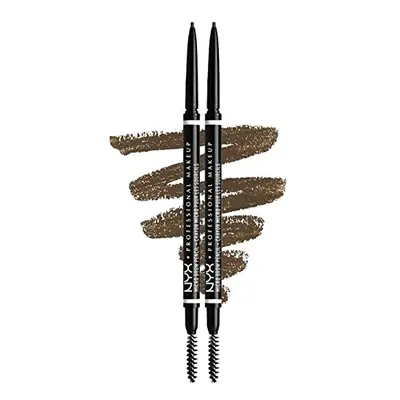 Micro Brow Pencil, Dual Ended with Mechanical Brow Pencil and Spoolie Brush, Pack of 2, Shade: A