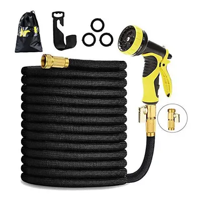 HmiL-U Garden Hose 150ft 45m Strongest Double Latex Inner Tube Prevent Leaking Magic Hosepipe wi