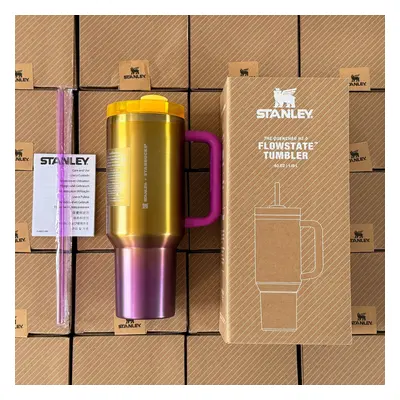 (golden purple) Stanley Quencher H2.0 FlowState Tumbler 40oz Cup 1.2L