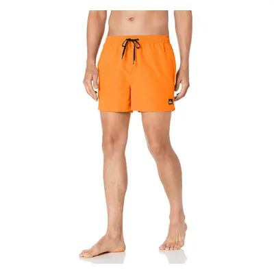 Quiksilver Men's Standard Everyday Volley INCH Elastic Waist Boardshort Swim Trunk Orange pop