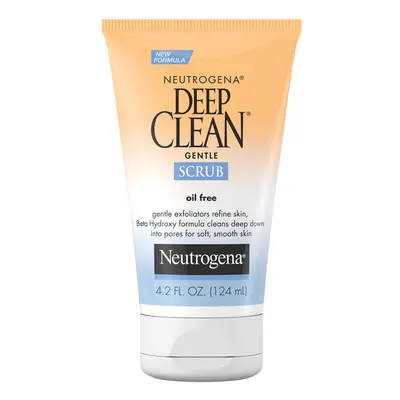 Neutrogena Deep Clean Gentle Daily Facial Scrub, Oil-Free Cleanser, 4.2 fl. Oz