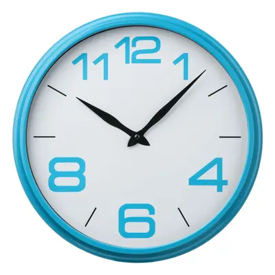 Premier Housewares Blue Plastic Frame Wall Clock