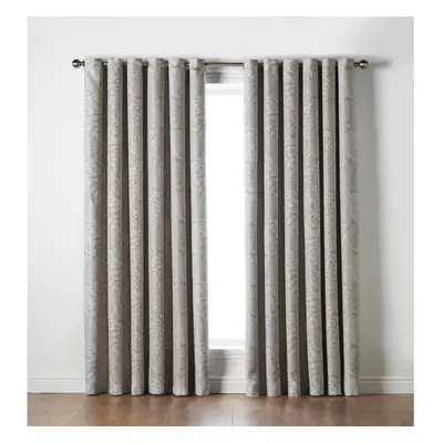 (229cm x 183cm, Cream) Fern 95% Blackout Eyelet Curtains - Pair