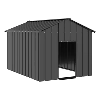 (anthracite, x x cm) vidaXL Dog House with Roof Pet House Dog Shelter Dog Kannel Galvanised Stee