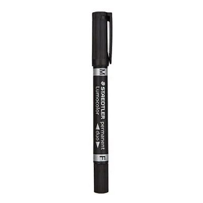 Staedtler 348Â 9Â BKD Lumocolor Duo Permanent Marker Bullet tip Permanent F 0.6Â mm Blister Card