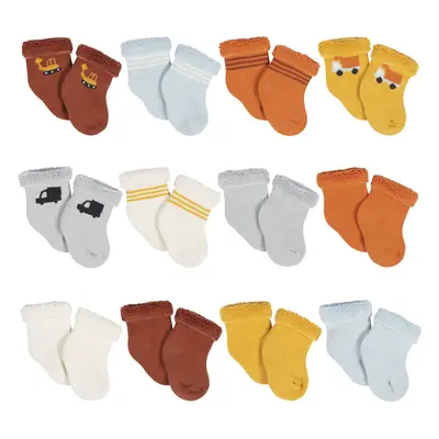 gerber Unisex Baby 12-Pair Sock Bundle Transportation Zone Months