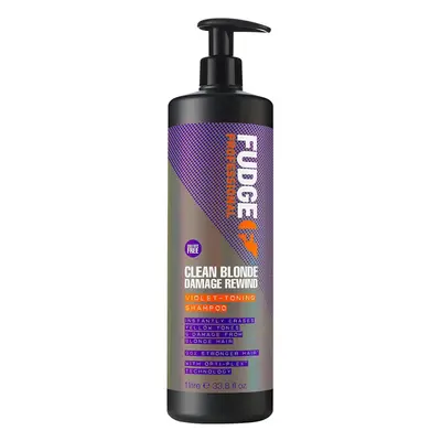 Fudge Professional Purple Toning Shampoo, Clean Blonde Damage Rewind Shampoo, For Blonde Hair, m