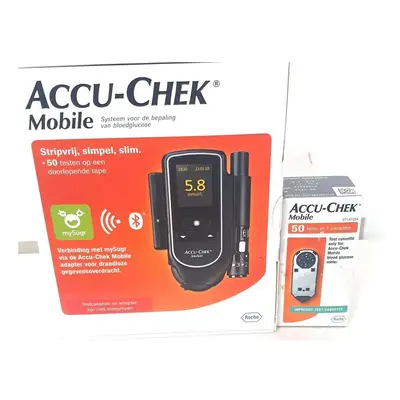 ACCU-CHECK MOBILE BLOOD GLUCOSE METER,WITH TEST CASETTE,USB CABLE,DRUM