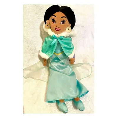 Jasmine soft plush doll toy in winter holiday jacket by Aladdin