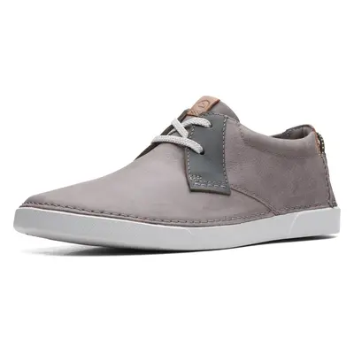 Clarks Gereld Low Sneaker Grey Leather Medium