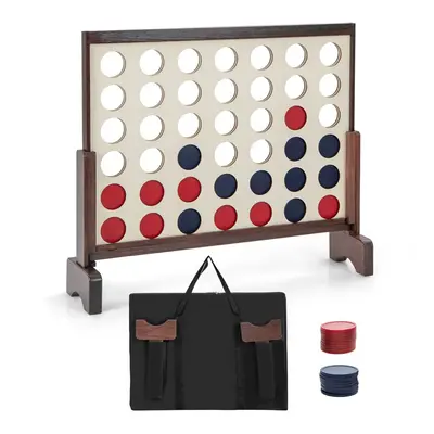 4-to-Score Game Wooden 4-in-a-row Game Set w/ PCS Jumbo Rings