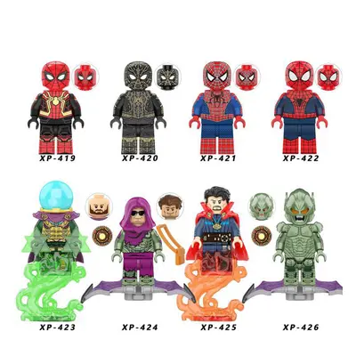 (8PCS-N) 128PCS Marvel Avengers Super Heroes Mini Figures DC Set Fit Lego