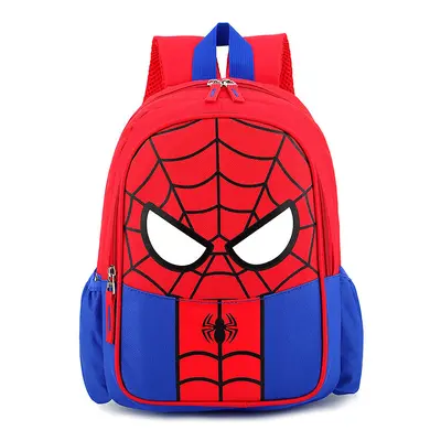 (Spider Man - Blue) Kids Superhero Backpack Spiderman Superman School Book Bag Rucksack