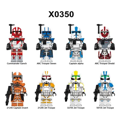 8 Pcs Mini Action Figure Star Wars Assembling Minifigures Building Block Model Toys Tabletop Col