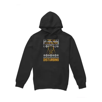 (S, Black) Star Wars Mens Lack Of Christmas Presents Fair Isle Hoodie