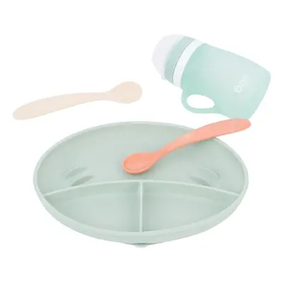 GROW'ISY Toddler Feeding Set, Silicone, Divided Plate, m