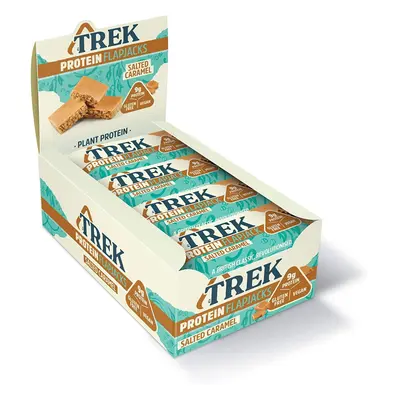 TREK High Protein Flapjack Salted Caramel - Gluten Free - Plant Based - Vegan Snack - 50g x bars