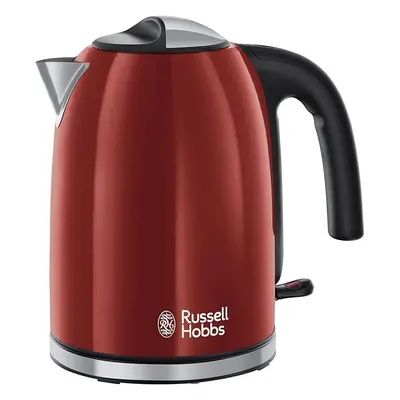 Russell Hobbs Colour Plus Kettle 20412, Stainless Steel, W, 1.7 Litre, Flame Red