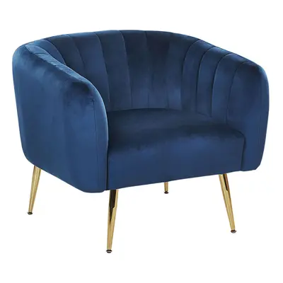 Armchair LACONIA Velvet Dark Blue