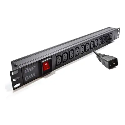 kenable Power Distribution Amp Unit Way C13 IEC Horizontal PDU to C20