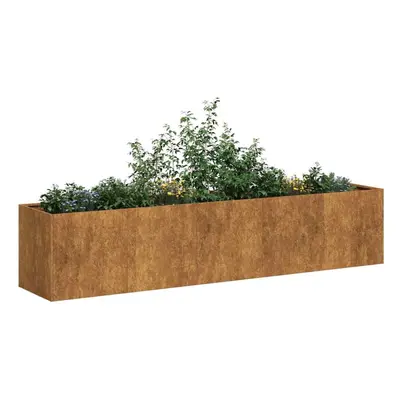 vidaXL Planter Rusty 200x40x40 cm Weathering Steel