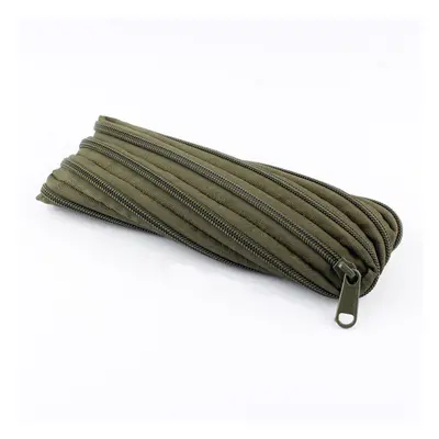 (Green) Outdoor Fishing Survival Paracord Zipper Bag Sports Parachute Cord Rope Handbag