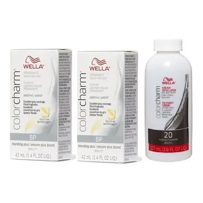 (BP+BP+Dev(Vol.20)3.6oz) Wella Color Charm BP Blonding Plus Hair Toner