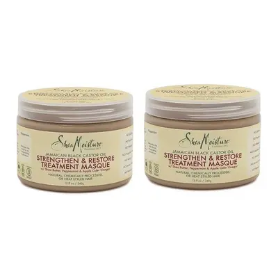 (Treatment Masque 12oz - (2pks)) Shea Moisture Jamaican Black Castor Oil Set