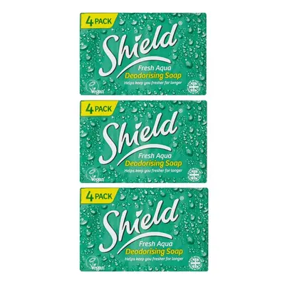 THREE PACKS of Shield Fresh Aqua Deodorising Soap Pack