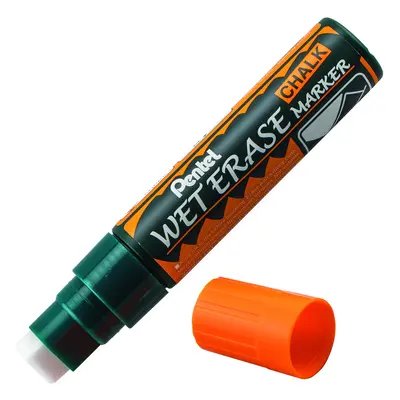 Pentel Arts Wet Erase Chalk Marker Jumbo Tip Orange Ink Box of (