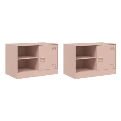 (pink, pcs) vidaXL TV Cabinet TV Stand TV Unit Entertainment Centre Media Cabinet Steel