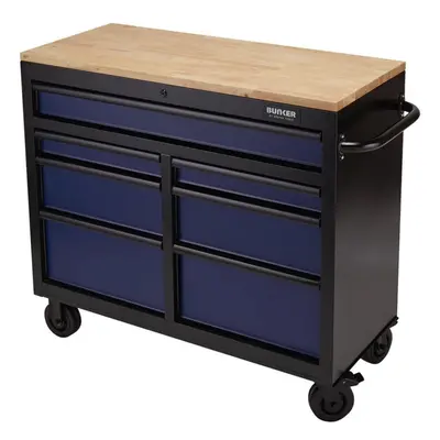 BUNKER® Workbench Roller Tool Cabinet, Drawer, 41"", Blue