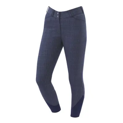 (Ladies 16/34in, Navy Plaid) Dublin Womens/Ladies Prime Gel Full Seat Breeches