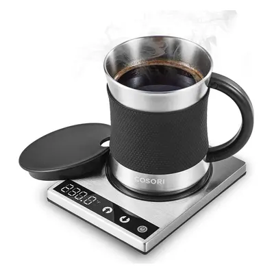 COSORI Coffee Mug Warmer & Mug Set,Electric 24Watt Beverage Cup Warmer for Desk Home Office Use,