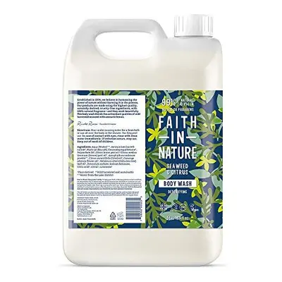 Faith In Nature Natural Seaweed and Citrus Body Wash, Detoxifying, Vegan and Cruelty Free, No SL