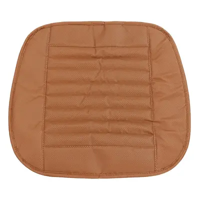 (Brown) Details about 3D Car Front Seat Cover Leather Single Seat Protector Cushion Mat Breathab