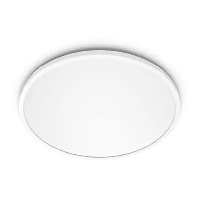 Philips LED Superslim SceneSwitch Dimmable Ceiling Light 2700K 18W IP44 [Warm White - White] for