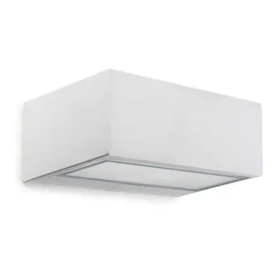 LEDS C4 Nemesis LED 70x170mm Outdoor LED Up Down Light White, Opal IP65 10.5W 2700K