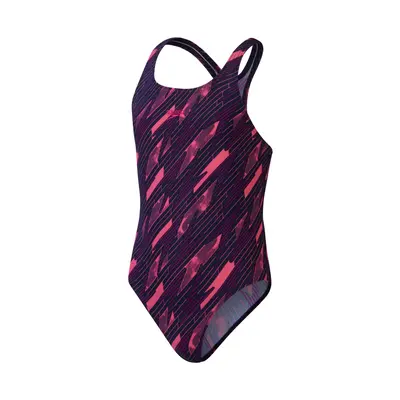 Speedo Hyperboom Allover Medalist Teen Swimsuit - All Sizes - Navy/Pink