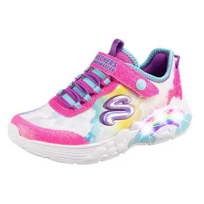 Skechers Kids Girls Rainbow Racer Sneaker Pink/Multi Little Kid