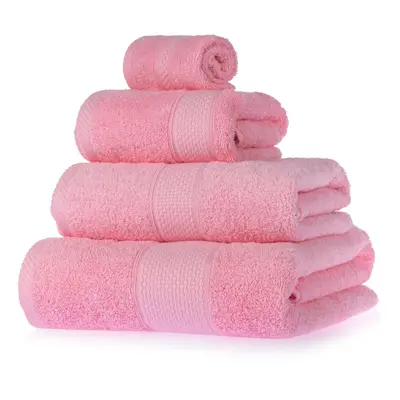 (Pink, Piece Set) 100% Turkish Cotton GSM