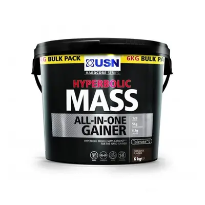 (Chocolate) USN Hyperbolic Muscle Mass All-In-One Muscle Gaining Growth Protein Powder - 6kg