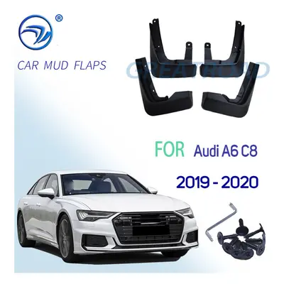 (Basic) Car Mudflap Mudguards for Audi A6 Saloon S-Line Sport C8 2019~2020 Fender