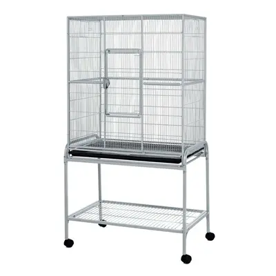 Large Grey Metal Cage For Birds Rats Animals With Stand - Hamberley