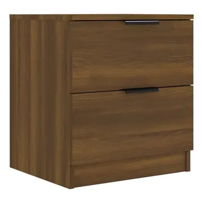 (brown oak, 1) vidaXL 1/2x Bedside Cabinet Engineered Wood Home End Side Table Multi Colours