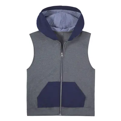 Fruit of the Loom Boys' Fleece Full Zip Sleeveless Vest Charcoal Heat