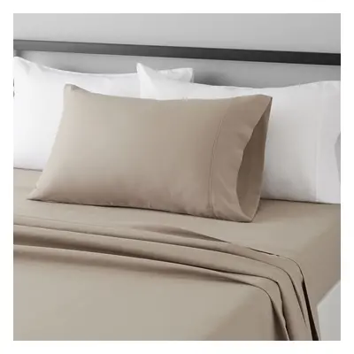 Amazon Basics Lightweight Super Soft Easy Care Microfiber 3-Piece Bed Sheet Set with 14-Inch Dee