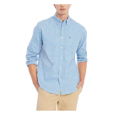 Tommy Hilfiger Mens Long Sleeve Casual Button Down Shirt in Classic Fit Blooming Blue