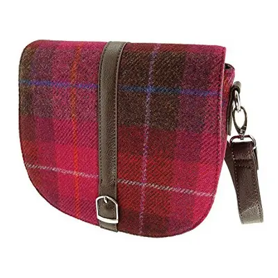 Harris Tweed 'Beauly' Shoulder Bag Deep Pink Tartan