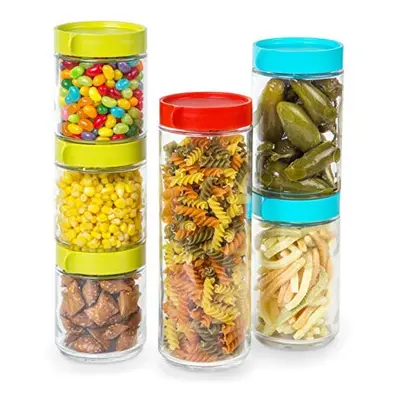 Glasslock Block Canister Round 12-Piece Set